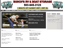 Tablet Screenshot of bunchsrvandboatstorage.com